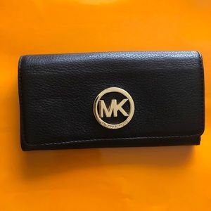Black Micheal Kors Leather Wallet